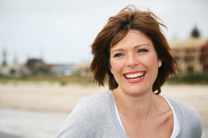 Happy and healthy woman smiling